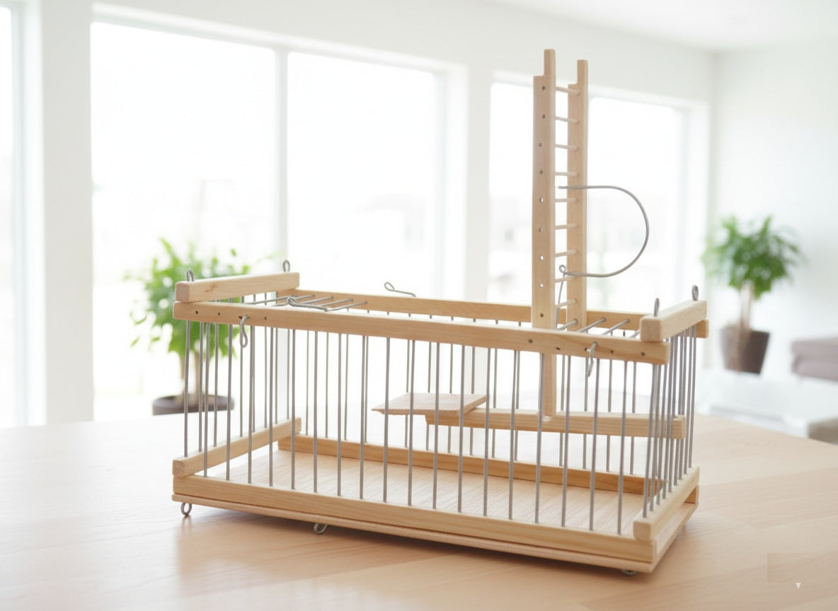 Versatile Hanging Bird Trap Cage with Swing-Trigger – Doubles as a Transport Carrier