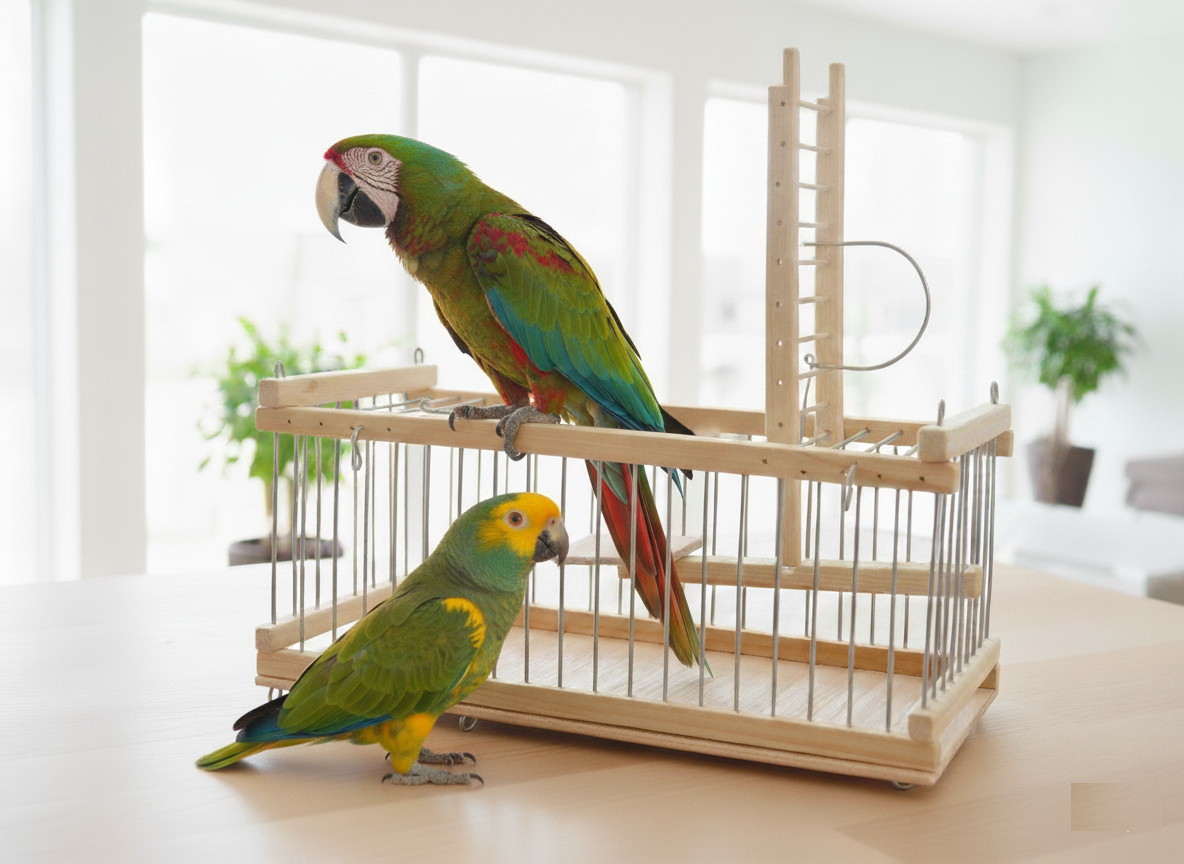 Versatile Hanging Bird Trap Cage with Swing-Trigger – Doubles as a Transport Carrier