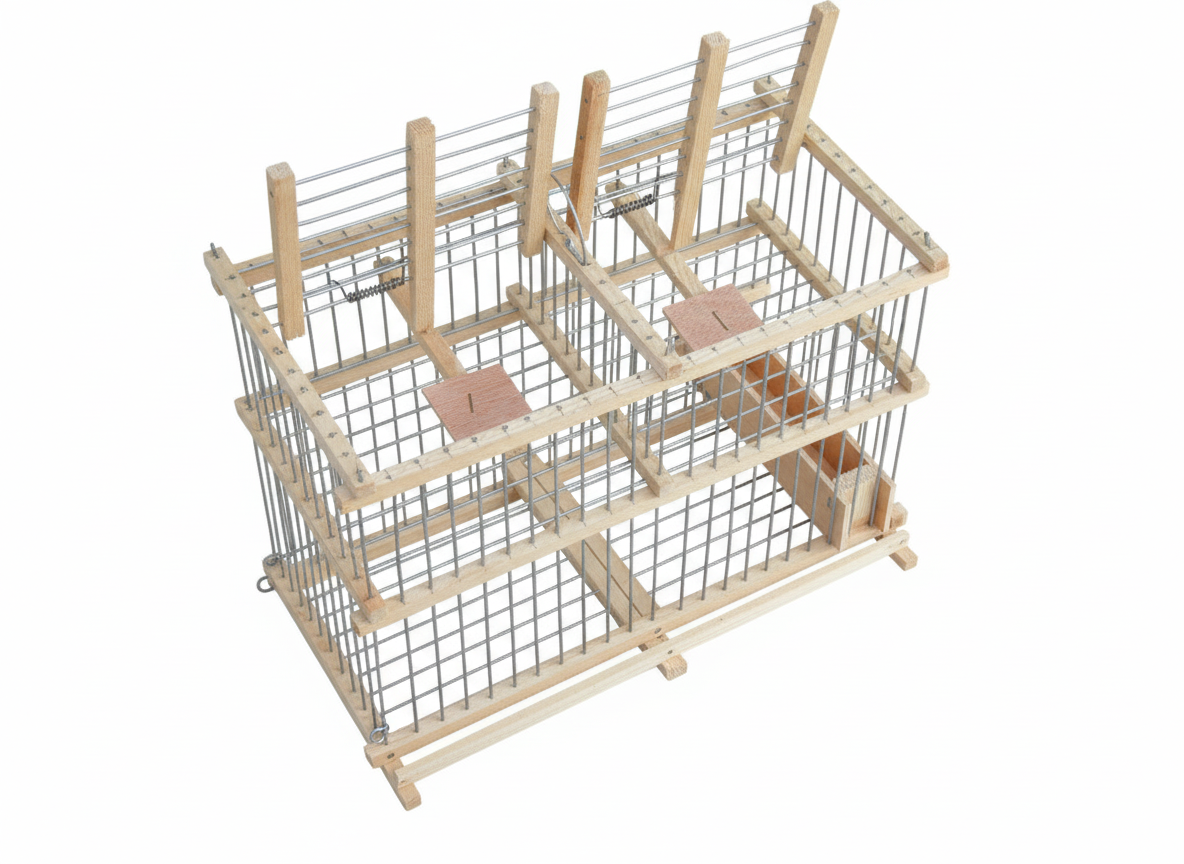 Humane Dual-Compartment Bird Trap with Call Bird Cage – Safe Live Capture for Lost or Escaped Birds