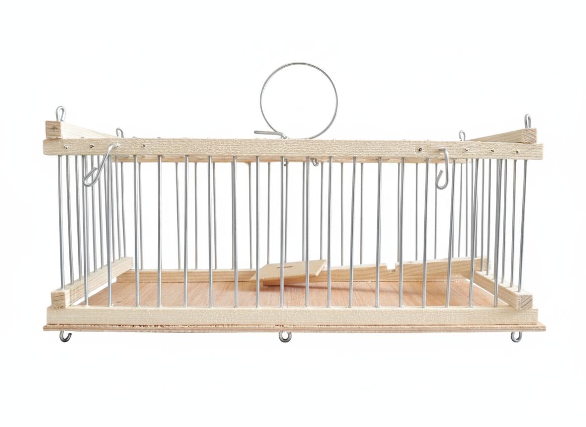 Versatile Hanging Bird Trap Cage with Swing-Trigger – Doubles as a Transport Carrier