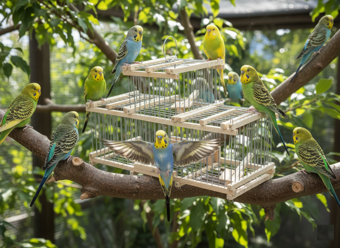Triple Bird Trap Cage – 3 Spring-Loaded Doors for Safe, Humane Live Capture