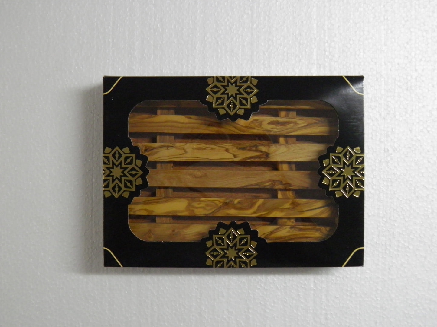 Olive Wood Breadboard with Crumb Tray, Natural Grain, Handmade