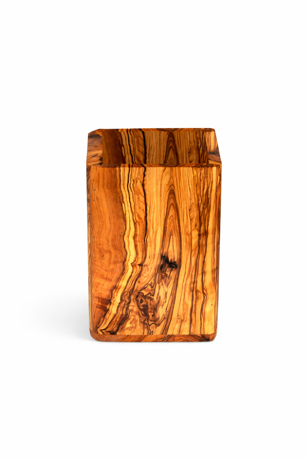 Olive Wood Kitchen Utensils Set – 6 Handmade Tools with Holder