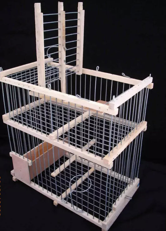 Bird Cage for Small Birds with One Trap and Calling Compartment