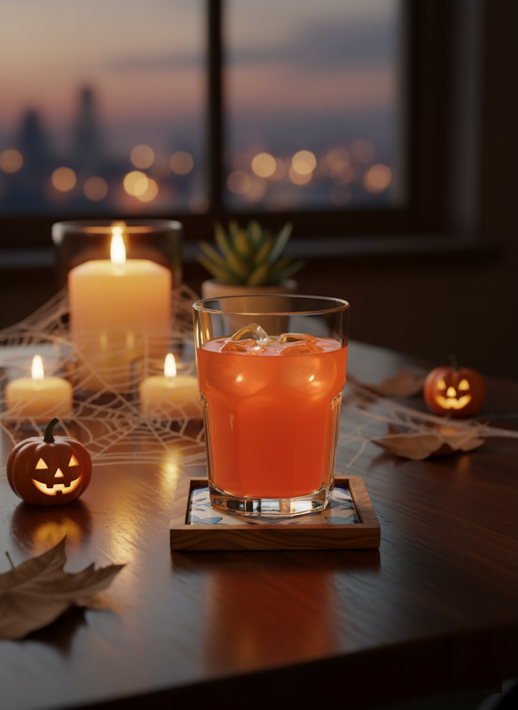 Set of 4 Classic Olive Wood and Ceramic Coasters